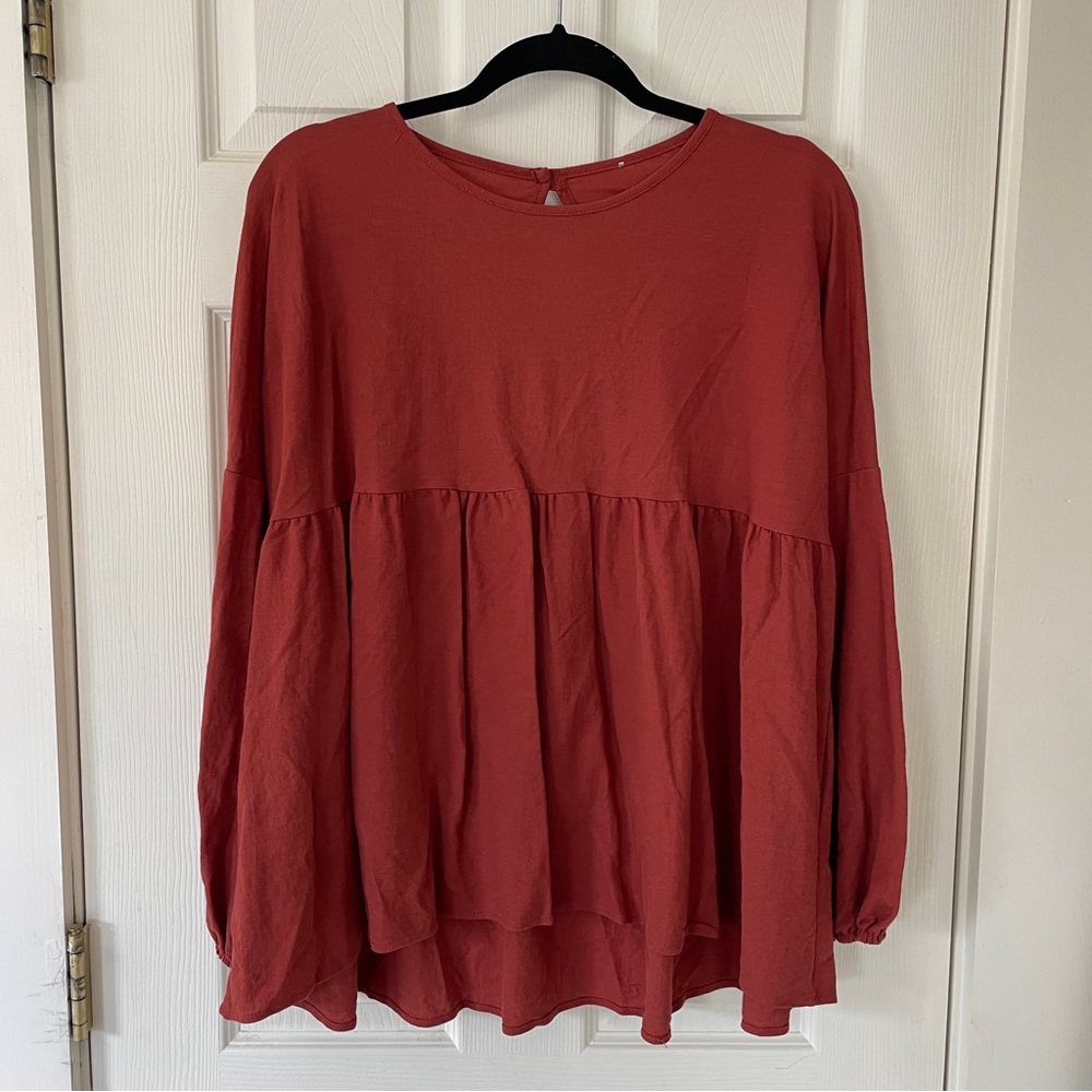 Rust Longsleeve Blouse